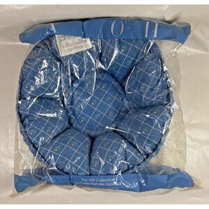 Avon Microwave Mate The Gift Collection Hot Pot Holder Blue Floral Large NOS